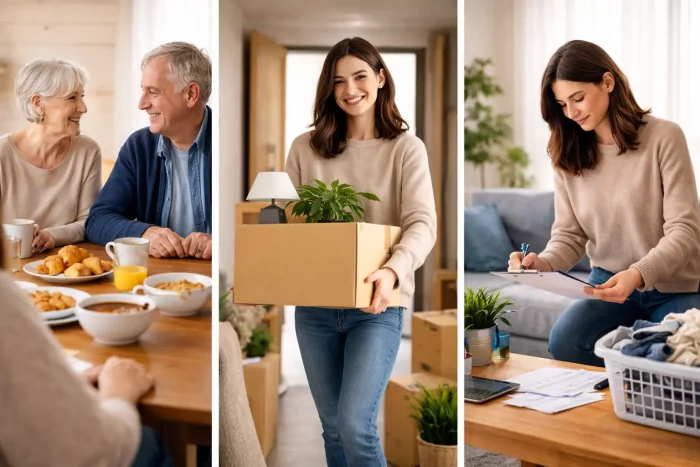 Percorso del vivere da soli: dalla casa dei genitori al trasferimento fino alla gestione quotidiana della casa in autonomia