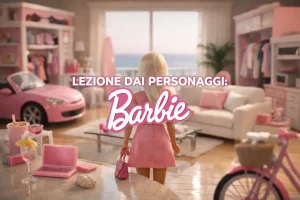 Immagine simbolica ispirata a Barbie e ai suoi oggetti iconici, usata per riflettere sul successo che rischia di diventare invisibile nel tempo
